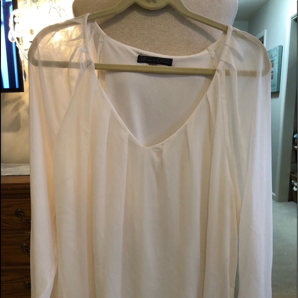 Rise & olive Cream polyester lined top